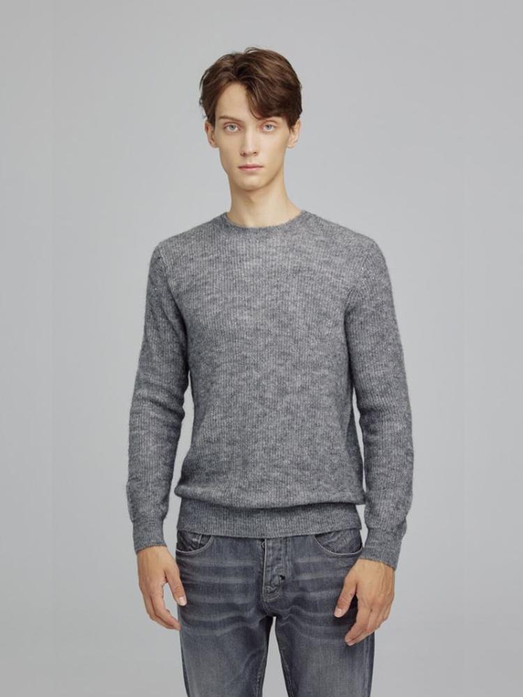 Icaruk Round Neck Alpaca Wool Mix Knit Sweater Nit119 Reference/M(100)