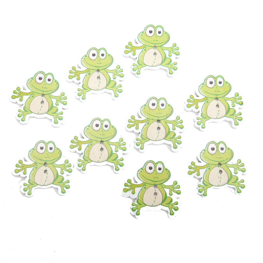 200 Pcs Wooden Buttons 4 Packs TwoHole Animal Buckles for DIY HandMade Clothing Decoration