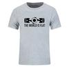 New Summer The World Is Flat Engine T Shirt Short Sleeve Custom T-shirts New Style Men O-neck Cotton T Shirts Fashion Streetwear