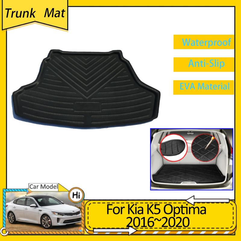 Car Rear Trunk Mats for Kia K5 Optima JF 2016 2017 2018   Accsesories Protector Cargo Covers Waterproof EVA Carpet Auto
