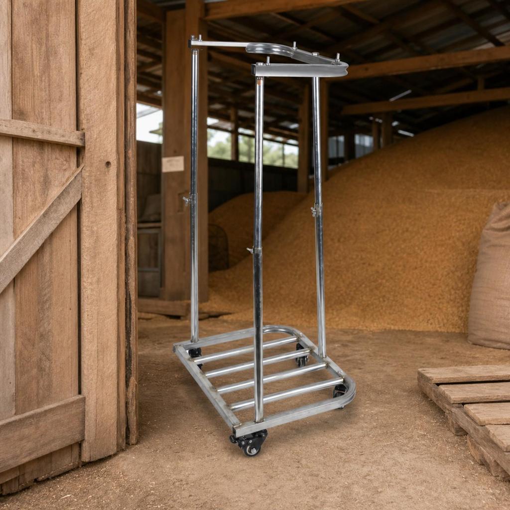 Sack Holder Frame Metal Grain Bagging Stand Adjustable Bag Long-Lasting
