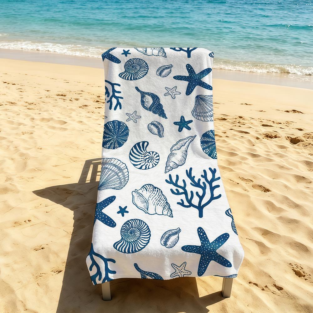 Fashion Towel For Outdoor Camping Beach Towel Super Ocean Absorbent Quick-Drying Summer Shells Towel