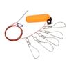 Live Fish Lock with Foam Float Stick Steel Wire Fishing Lock Buckle Fish Stringer Kit for Outdoor