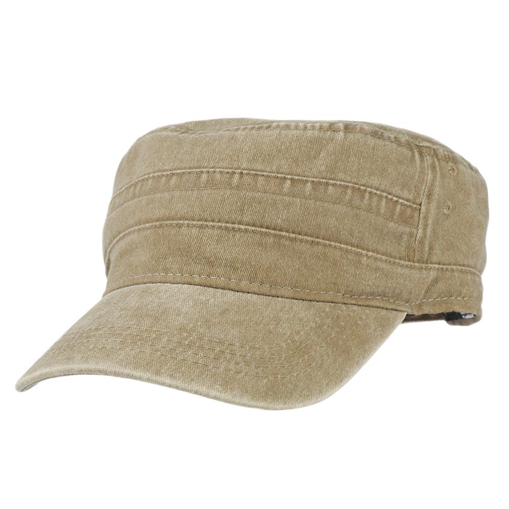 Uomo Testa Grande Taglia Grande Puro Cotone Berretto Piatto Militare All'aperto Cappellino da Baseball Estivo Poliestere Taglia Plus Cappello Militare