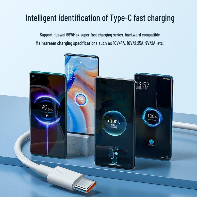 6A Super Fast Type-C Charging Cable for Huawei, Vivo, Oppo, Honor, and Xiaomi Phones