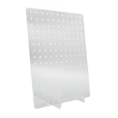 Acrylic Pegboard Display Stand Transparent Jewelry Organization Craft Show Peg Board Rack Stand for Earrings