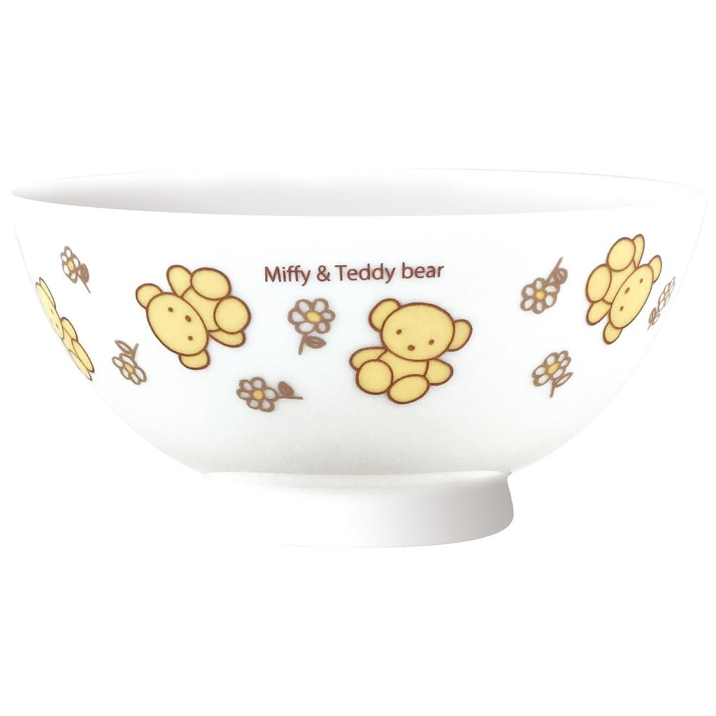 Dick Bruna Rice Microwave and Dishwasher Miffy Teddy Made In 413101 "Miffy" Bowl, 11cm, Safe, Tableware, Accessories, & Bear, Japan,