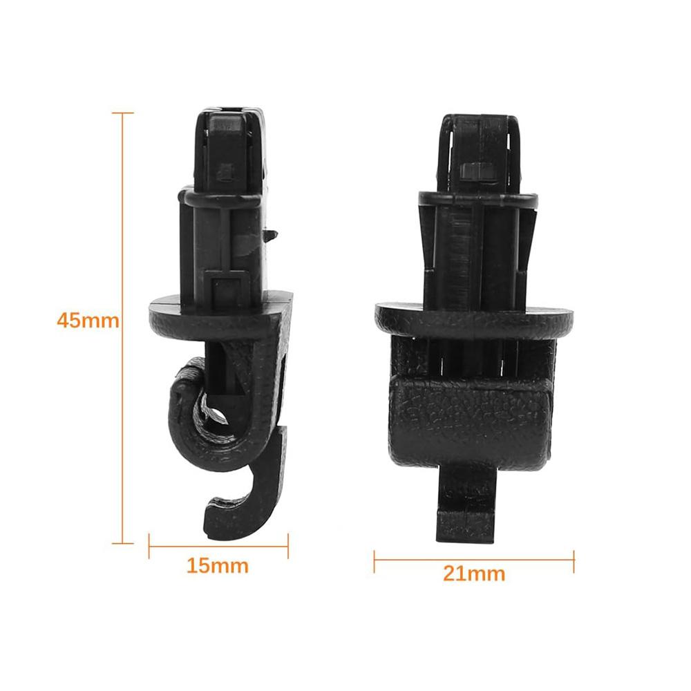 4Pcs Sliding Door Sun Shade Hook Clip Kit Black For Honda Odyssey 2005-2010