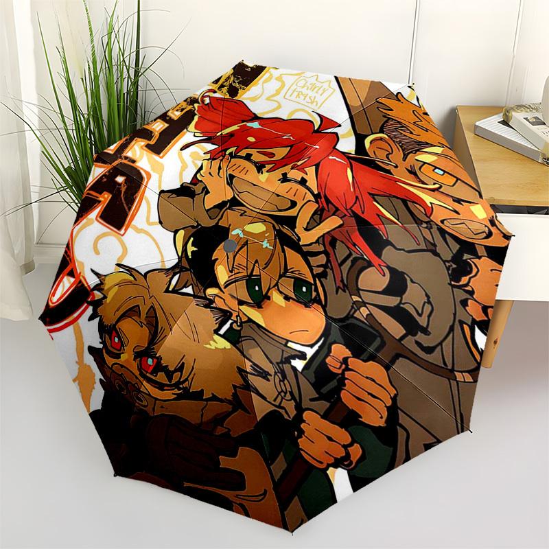 

1pc Outdoor Umbrella with HARV Print - Automatic Opening/Closing, Portable 3-Fold Design, 8-Bone Iron Frame, Perfect Gift for Fans, Travelers,