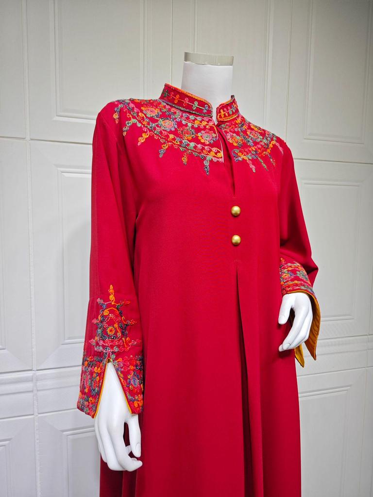 AB467 Besticktes muslimisches Damenkleid – Frühling/Sommer-Mode, Neues Dubai Jalabiya-Kleid