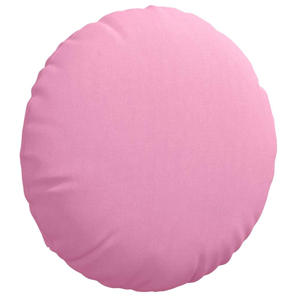 Seat Cushion 2 Pcs Pink Ø50 X 19 Cm Fabric