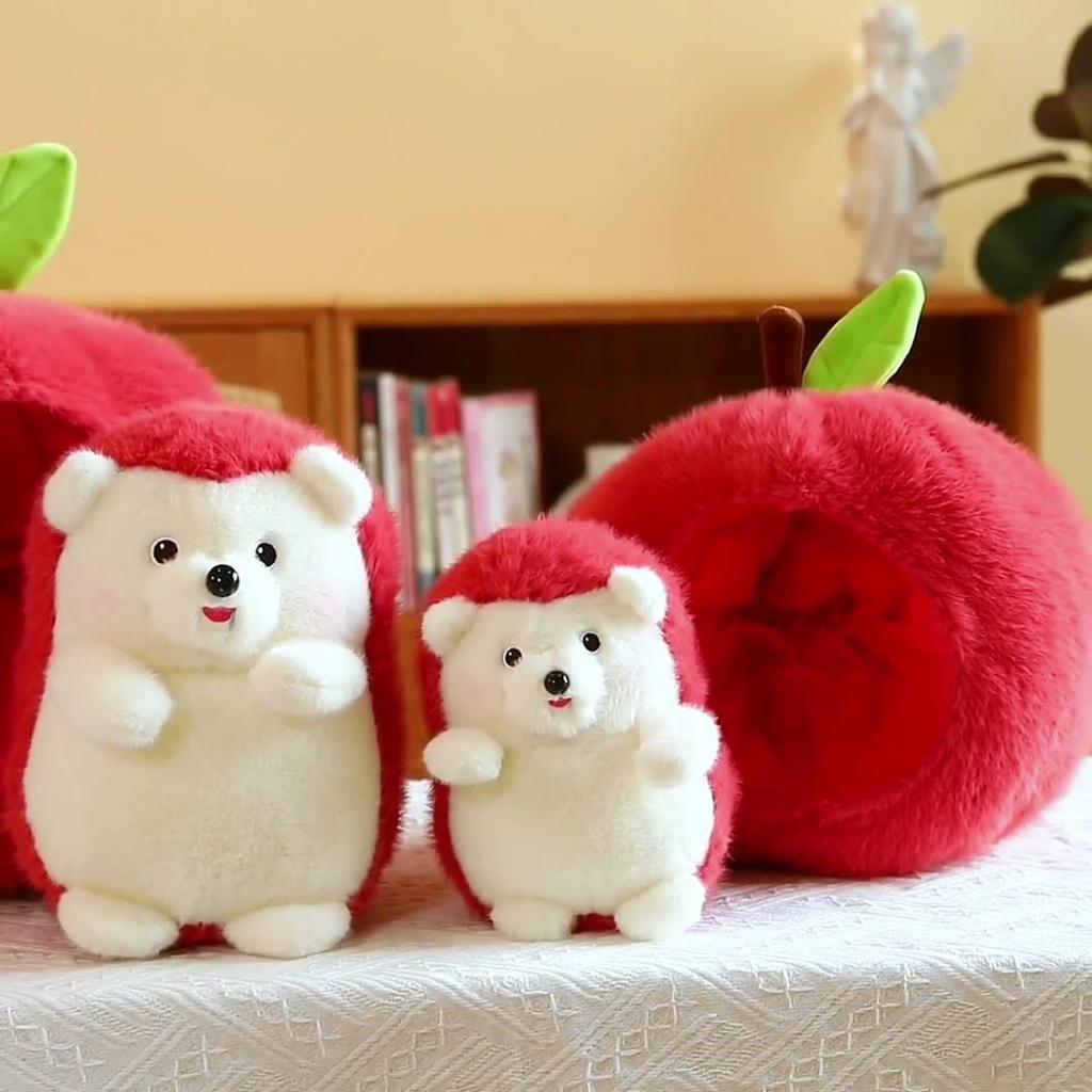 Apple Hedgehog Plush Toy Steals Doll Birthday Gift Doll Detachable Simulated Fruit