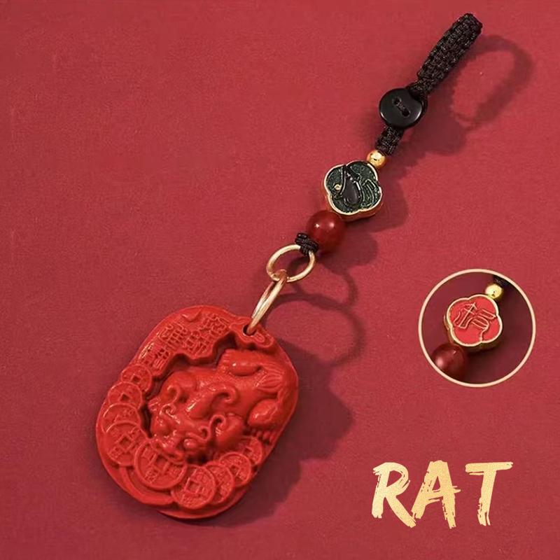 Chinesischer Stil Zwölf Tierkreiszeichen Pixiu Schlüsselanhänger Anhänger Für Frauen Männer Glücklich Rot Pixiu Auto Schlüsselanhänger Exquisites Taschendekor Accessoire Geschenk