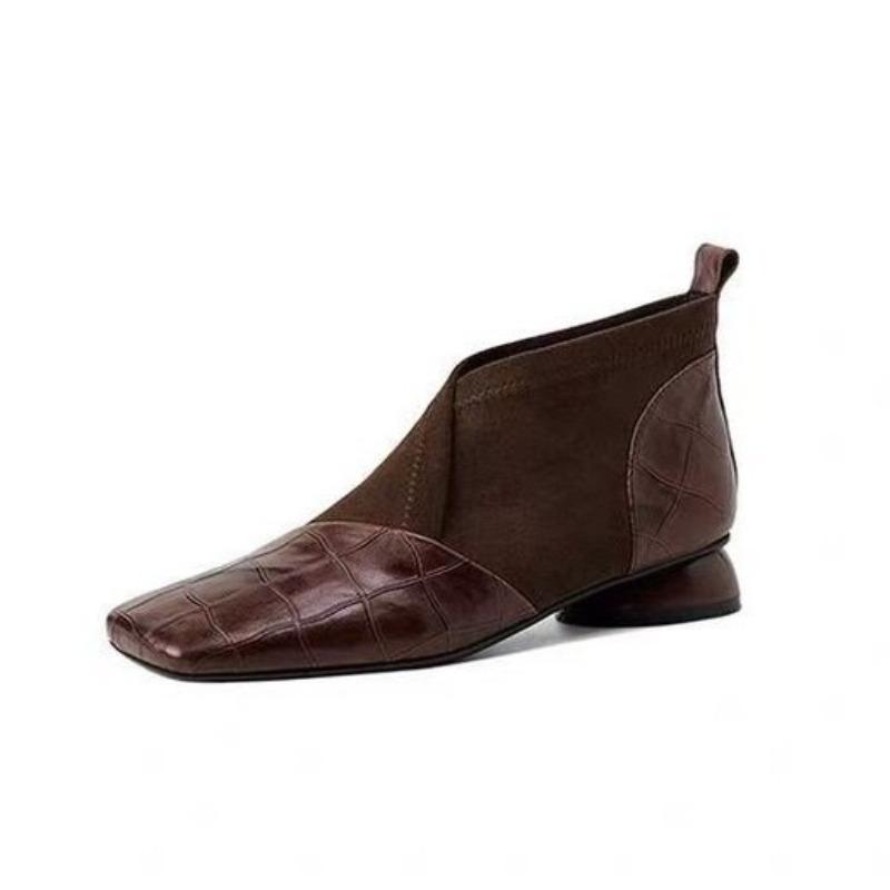 Single Shoes for Women In Autumn and Winter, Square Toe, Thick Heel, New Style, Versatile Shoes, Ankle Boots