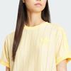 Adidas Originals Striped Slim Fit Crew Neck Short Sleeve T-Shirt Women Tops Yellow IT9869