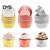 100Pcs Cake Cups Grease-Proof Heat Resistant Aluminum Foil Cupcake Liners Wrappers Baking Supplies