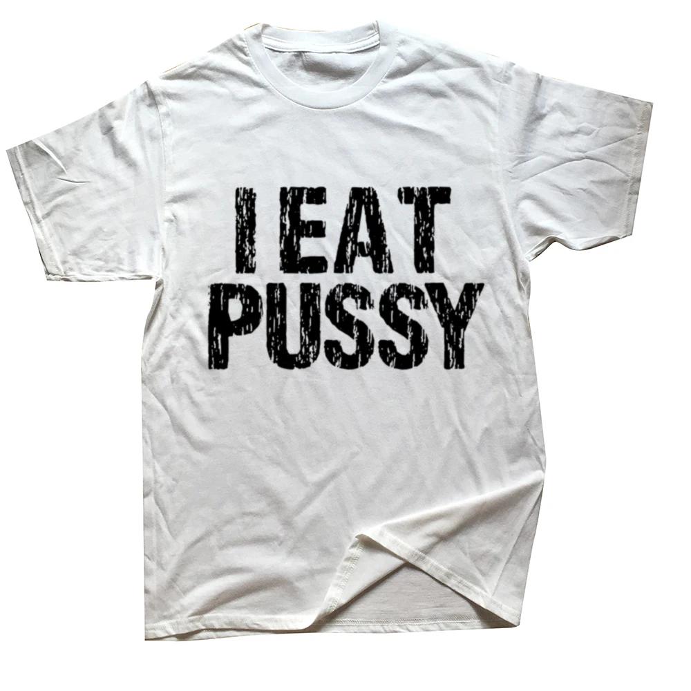 Jag rakade min fitta för detta Rolig Sliten Streetwear Herr Hip Hop Cool Bomulls T-shirt Kortärmad Tryckt Skjorta Herr Toppar Kläder