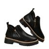 Autumn and Winter New Round Toe Thick High-heeled Short Boots, Side Zipper Waterproof Platform Women's Shoes