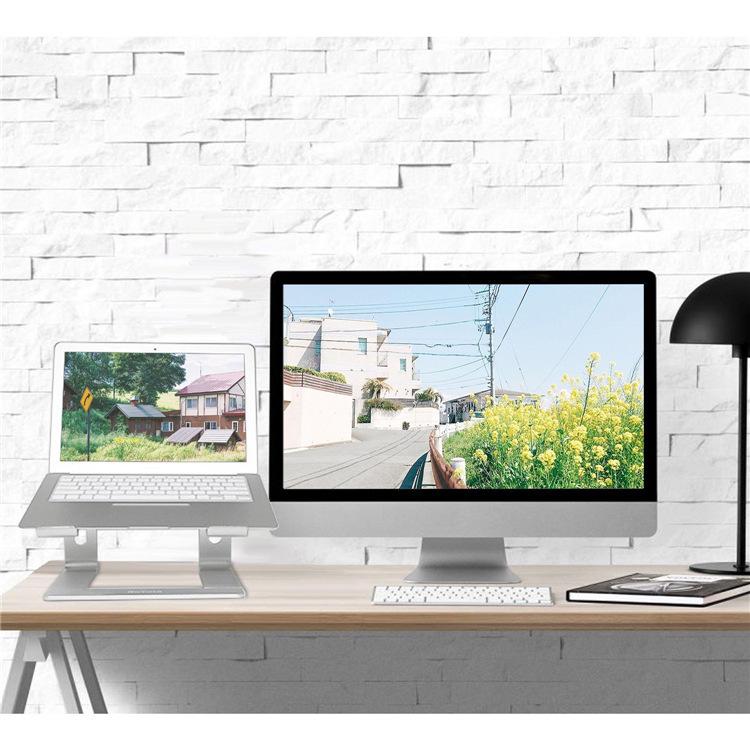 M-Shaped Laptop Cooling Stand with Desktop Riser