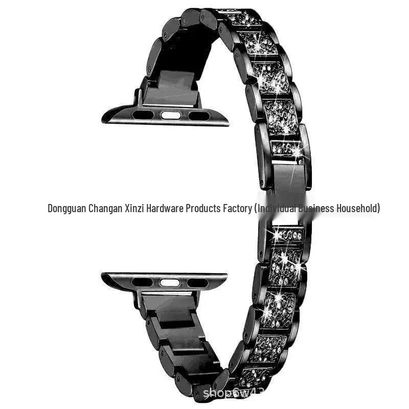 Diamond-Set Small Waist Watch Band for Apple S10, iWatch 7, Apple Watch 8