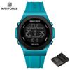 NAVIFORCE Digital Watch for Men Boy Waterproof Silicone Strap LCD Dial Luminous Countdown Boy Men's Sports Multifunctional Watch NF7117