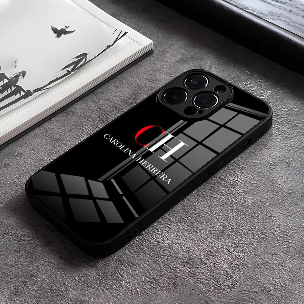 

C-CarolinaS Fashion H-HerreraS Phone Case For IPhone 17 15 Pro Max 12 16 14 Plus 11 13 Pro X XR XS 7 8 Plus SE Glass Cover iPhone15 Plus