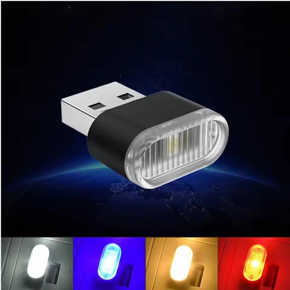 Mini Plastic Small Night Lights USB LED Atmosphere Lights Car Interior Neon Decorative Lamp Emergency Lighting for Plug Play