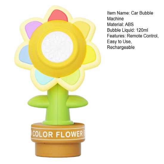 Slunečnicový bublifuk s dálkovým ovládáním Barevné osvětlení Snadná instalace Zábavný houpavý taneční bublifuk Automatický bublifuk