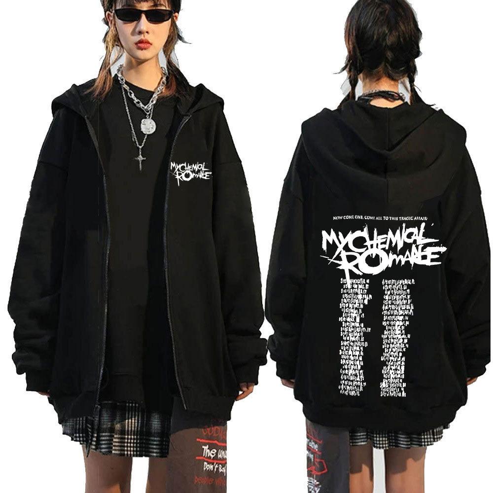 Chemical Romance Mcr Dead Zip свитер Black Parade Punk Emo Rock Zip Sweatshirt Men 3XL — фото 18