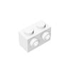 20pcs MOC Parts 52107 Block Modified 1 x 2 featuring Studs on 2 Sides Works With DIY Assmble Construction Blocks Particle Kid Toy Present