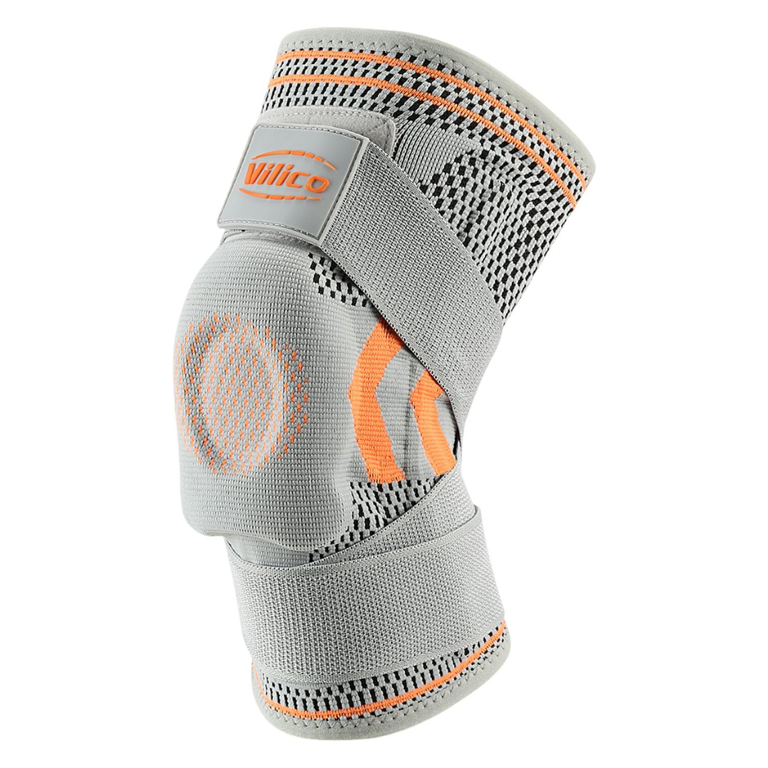 VILICO AB160 1Pc Sports Knee Brace Breathable Double Compression Straps Joint Support Knee Sleeve G