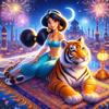 DIY Diamond Painting Jasmine Full Round Cartoon 5D Diamond Mosaic Embroidery Cross Kits Tiger Children's Gift