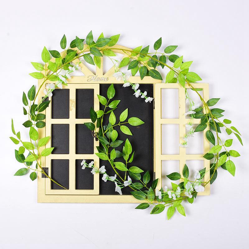 Artificial Plant Ivy Wisteria Flowers Vine Garland Room Home Room Garden Valentine's Decora Wedding Wreath Arch Outdoor YardGift