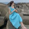 Sanya Travel Outfit for Photoshoot, Beach Dress for Petite Women, Seaside Vacation, Super Fairy-Like One-Shoulder Strap Dress