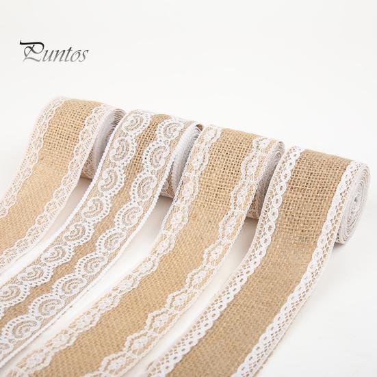 Ręcznie robiona retro przezroczysta tekstura juta koronkowa rolka naturalna biała koronkowa jutowa rolka płótna artykuły domowe