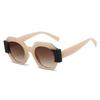  Fashion Polygon Square Double Color Women Sunglasses Vintage Orange Gradient Shades UV400 Men Punk Sun Glasses