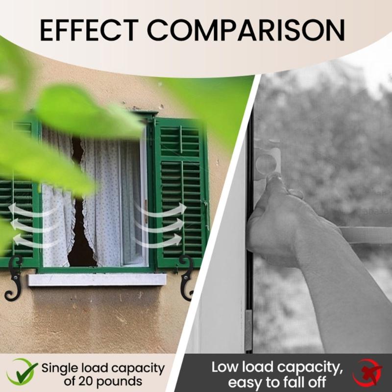 2Pcs Cast Iron Shutter Fasteners Easy Installation Hardware for Exterior Window Protective and Stability
