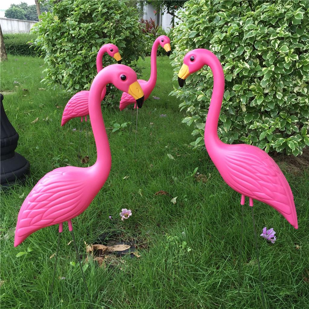 Flamingo Yard Garden Lawn Figurine Statues Smooth Surface Realistic Appearance Suitable for