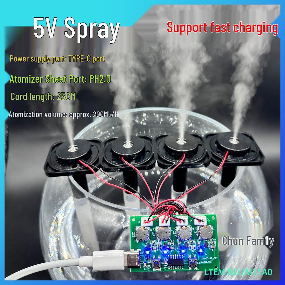 Four-Spray Humidifier Control & Atomizer Driver Module
