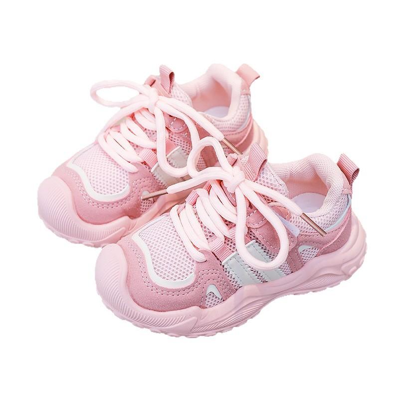 Spring Mesh Breathable Chunky Sneakers Soft Sole Running Shoes For Boys Girls Kids Toddler Sports Footwear Age 1-6 Years
