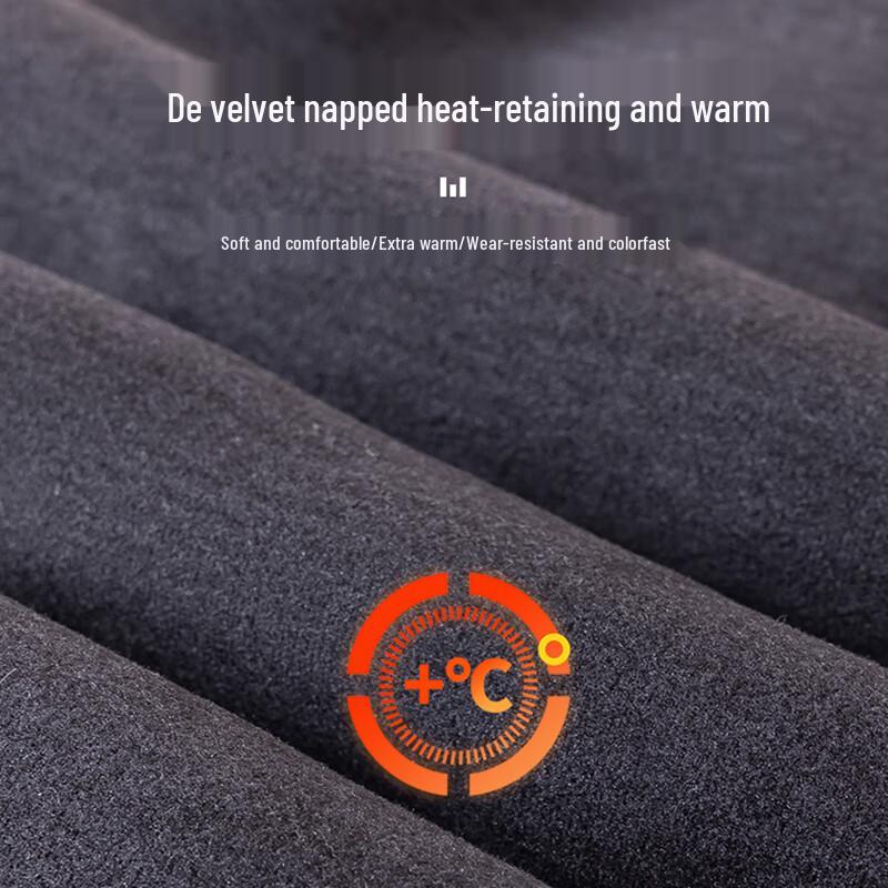 Męskie zimowe spodnie termiczne z królikiem polarnym, ochrona kolan i talii