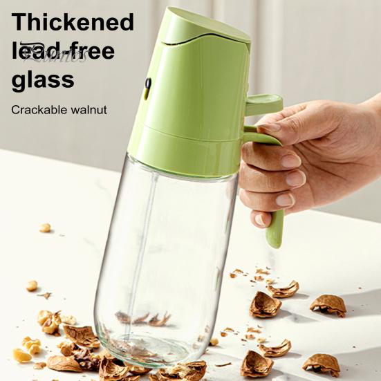 Oil Sprayer for Cooking 2 In 1 Oil Dispenser And Sprayer 300/500ml Glass Bottle Anti-Drip Nozzle Easy To Clean Kitchen Tool for Oil Vinegar Sauces