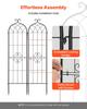 Garden Trellis, 152 X 40.5 Cm Rose Trellis, 4 Packs Garden Flower Rose Trellises with Powder-Coated Finish & Convenient Locking Design, Plant Support