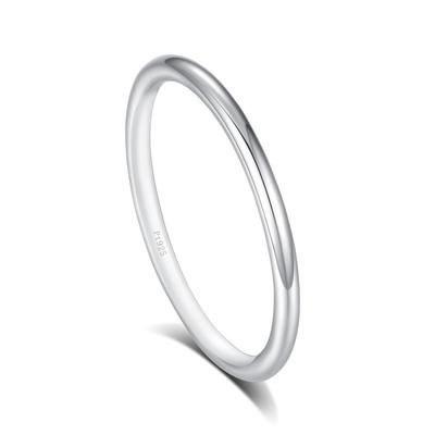 Anello in Platino per Misura Classico Perfetto per o come Confezione Regalo Donne, "Amore Silenzioso," 13, Anello, 1.61mm Largo, Anello di Fidanzamento/Matrimonio, Pt950,