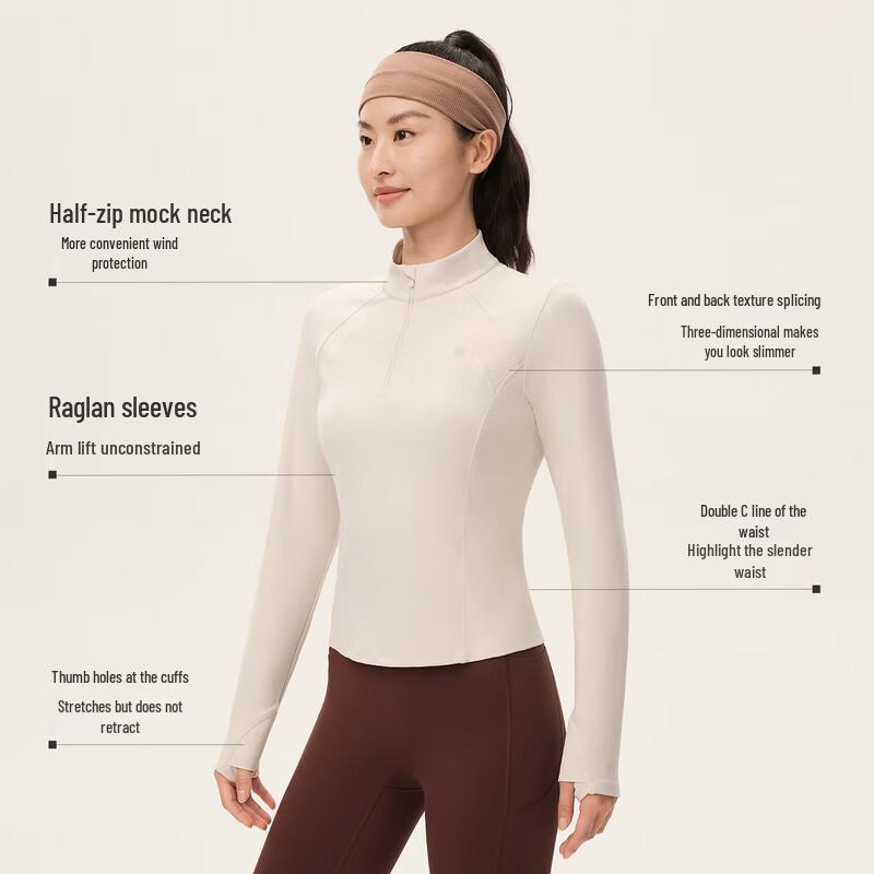 Keep Women's Half-Zip Slim Fit Performance Long Sleeve