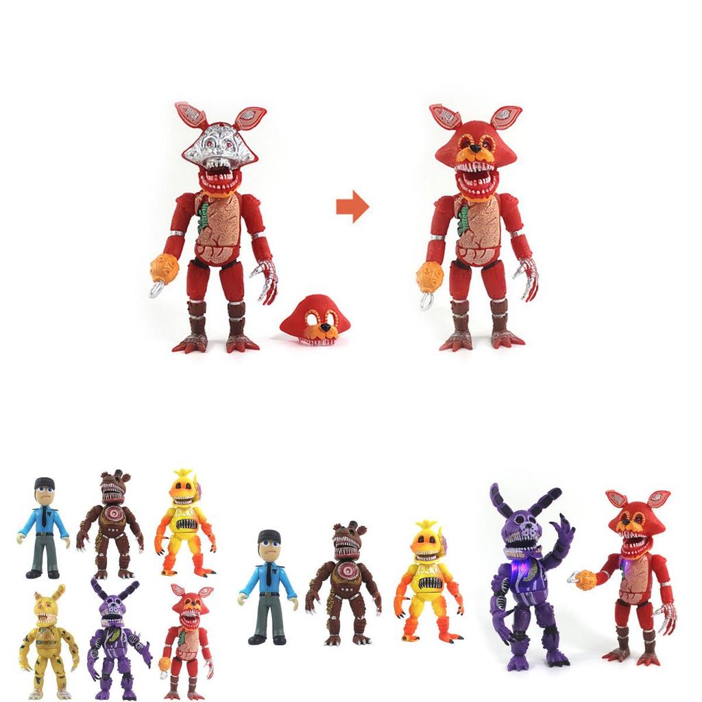 Яскраві 6 шт. Fnaf Five Nights At Freddy's Фігурки, що світяться, для дітей
