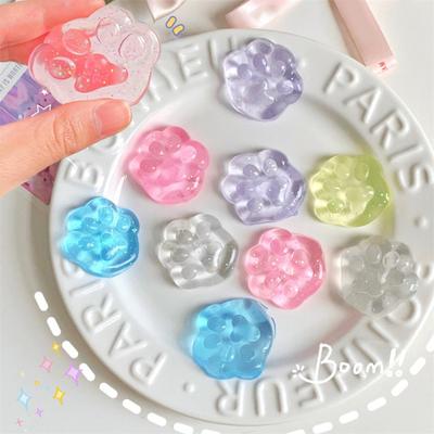 3/5Pcs Klar Katze Pfote Squeeze Spielzeug Angst Stress Relief Transparent Kätzchen Pfote Prise