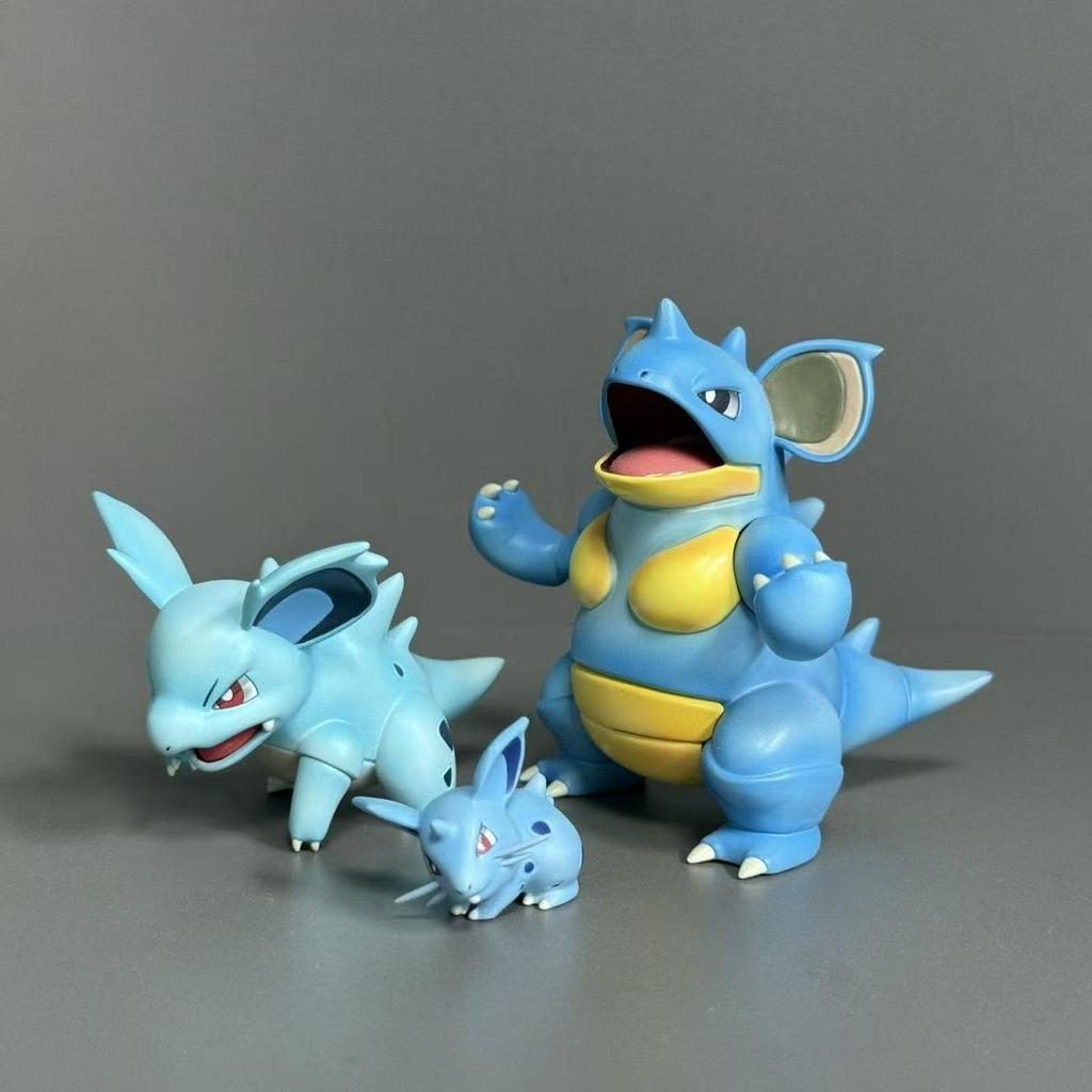 Latest Anime Pokemon Nidoking Nidoqueen Figurine PVC Statue Collection Room Doll Decoration Figure Toys Presents
