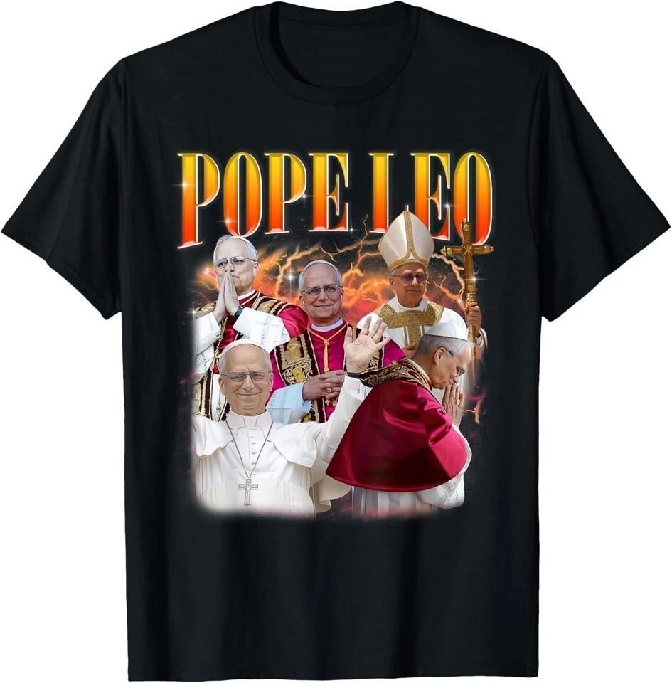 Da Pope From America Chicago Pope Leo XIV Funny Vintage T-Shirt Unisex T-Shirt XXL