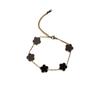 Luxury Women's Steel Four-Leaf Clover Bracelet - High-End Stylish Jewelry